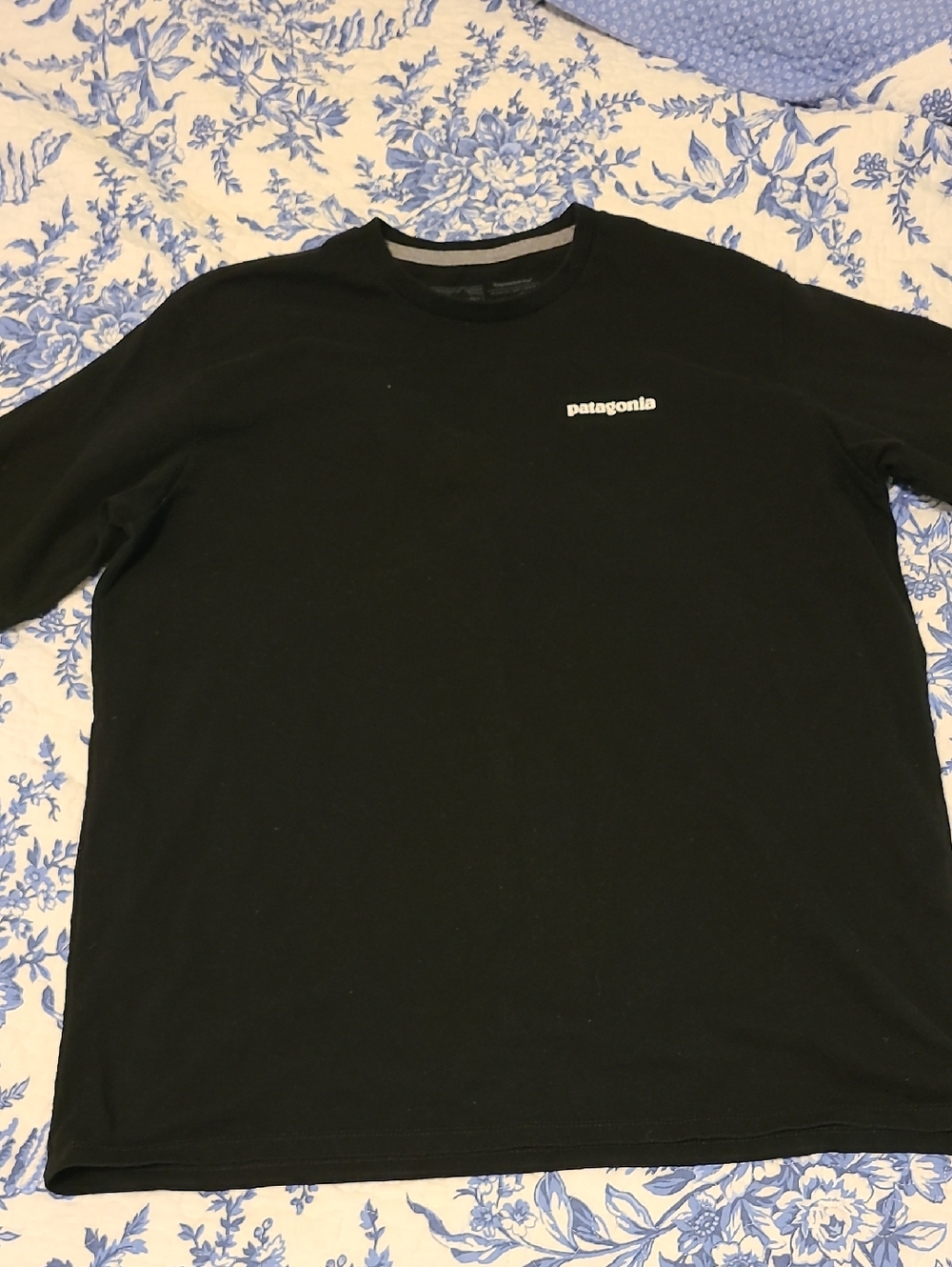 Patagonia Black Short-Sleeve Crew Tee with Small Chest Logo